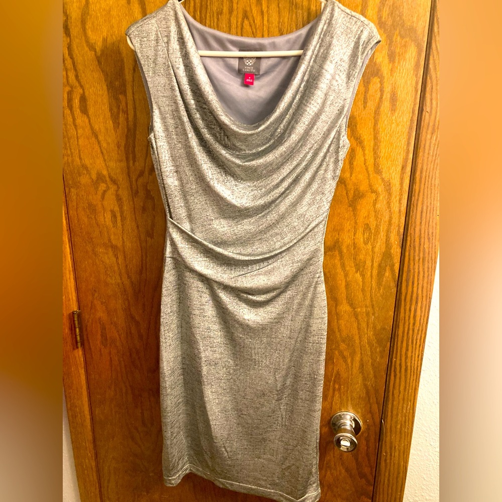 Vince Camuto sexy silver dress